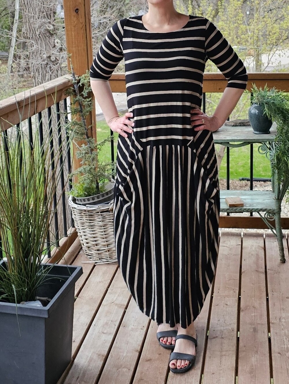 Alembika Jersey Knit Dress With Pockets